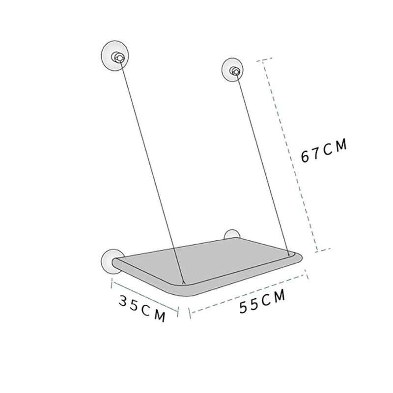 Cat Window Hammock – Sturdy Hanging Bed for Cats & Kittens, 20kg Weight Capacity, Sunny Window Perch, Cozy Elevated Seat for Climbing & Lounging