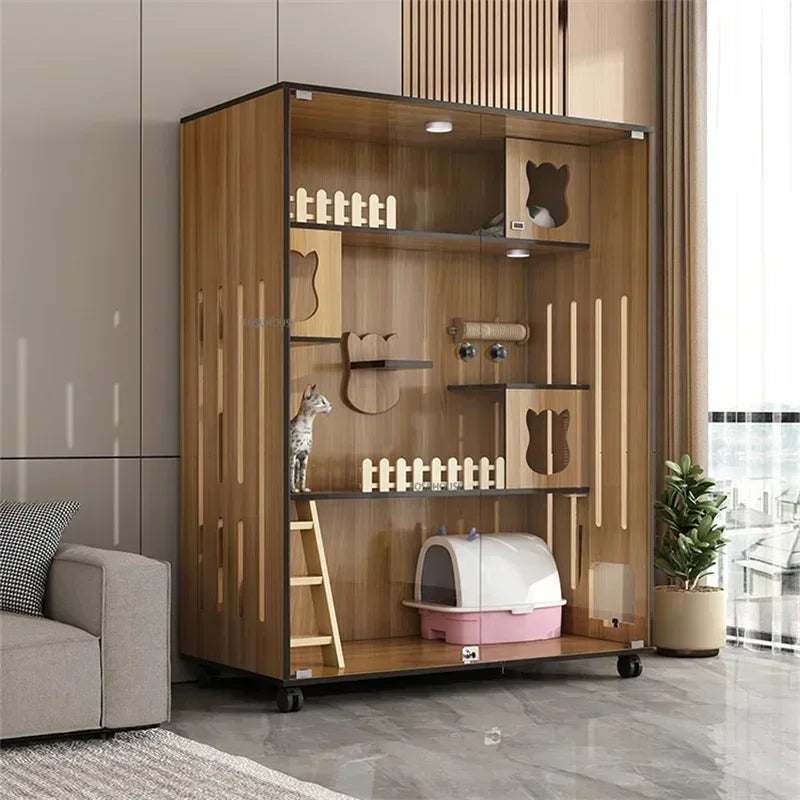 Luxury Wooden Cat Villa