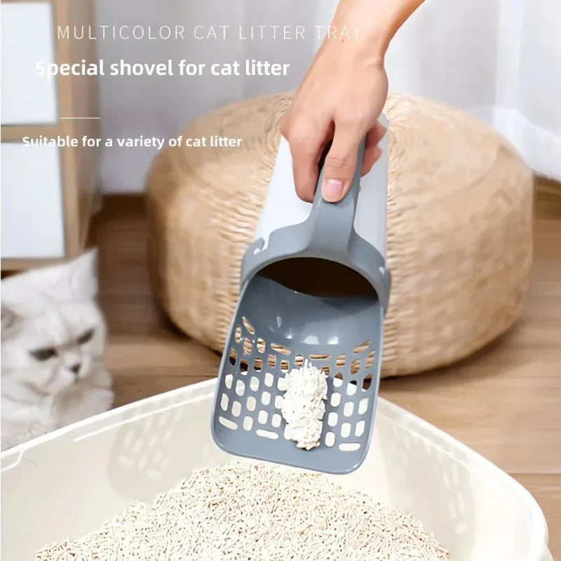 Cat Litter Scoop with Sifter – Durable Pet Waste Shovel, Easy Clean Design, Self-Cleaning Litter Box Accessory
