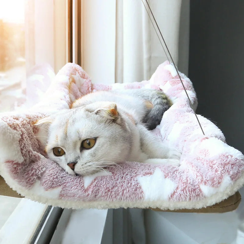 Cat Window Hammock – Sturdy Hanging Bed for Cats & Kittens, 20kg Weight Capacity, Sunny Window Perch, Cozy Elevated Seat for Climbing & Lounging