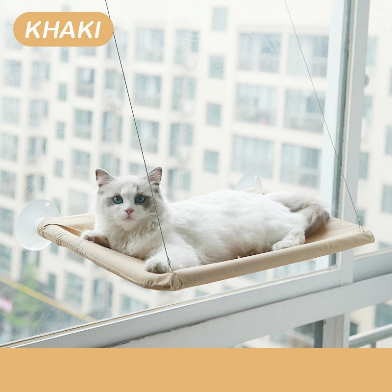 Cat Window Hammock – Sturdy Hanging Bed for Cats & Kittens, 20kg Weight Capacity, Sunny Window Perch, Cozy Elevated Seat for Climbing & Lounging