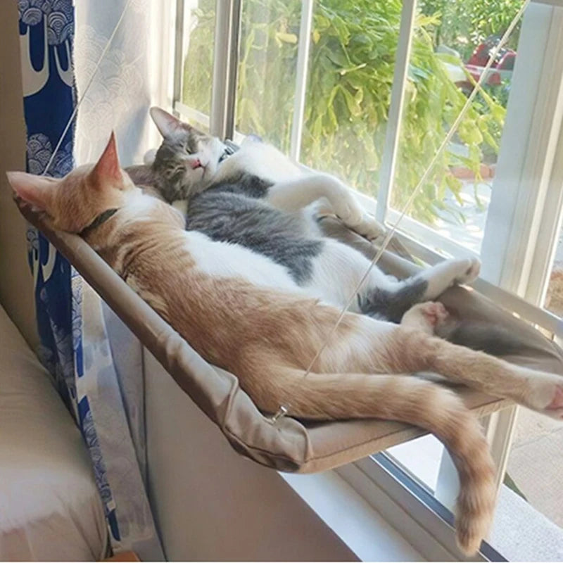 Cat Window Hammock – Sturdy Hanging Bed for Cats & Kittens, 20kg Weight Capacity, Sunny Window Perch, Cozy Elevated Seat for Climbing & Lounging