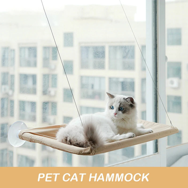 Cat Window Hammock – Sturdy Hanging Bed for Cats & Kittens, 20kg Weight Capacity, Sunny Window Perch, Cozy Elevated Seat for Climbing & Lounging