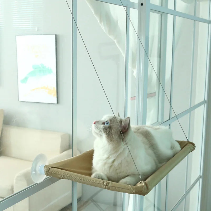 Cat Window Hammock – Sturdy Hanging Bed for Cats & Kittens, 20kg Weight Capacity, Sunny Window Perch, Cozy Elevated Seat for Climbing & Lounging