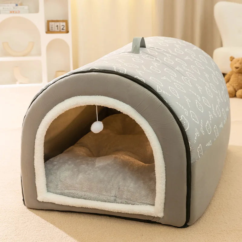 Large Winter Cat House Bed