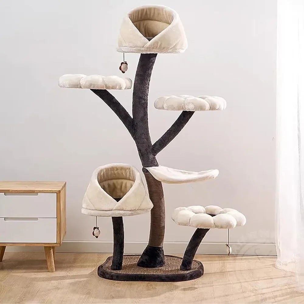 Multi-Level Cat Climbing Tower