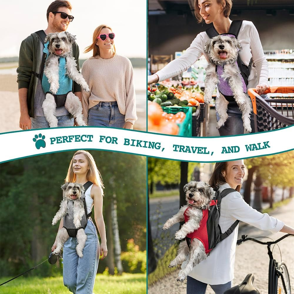 Cat Carrier Backpack – Adjustable Front Chest Carrier for Small Dogs & Cats (5–9 lbs), Ventilated Travel Sling for Hiking, Camping & Outdoor Adventures – Black