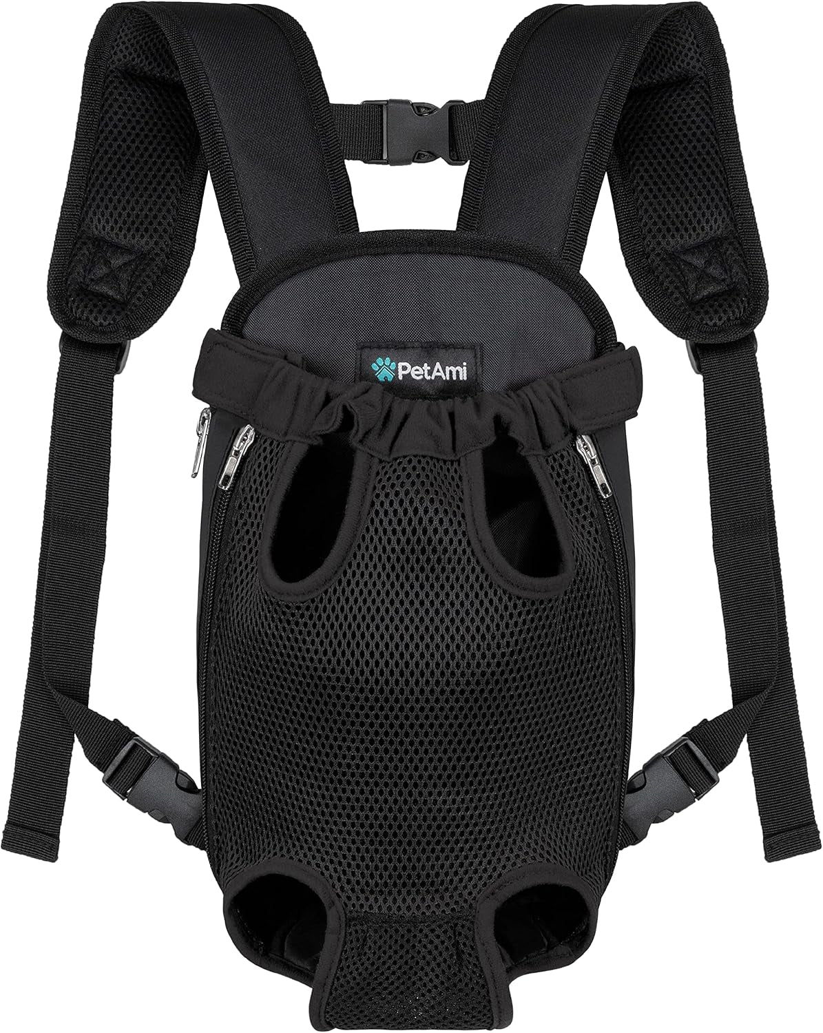 Cat Carrier Backpack – Adjustable Front Chest Carrier for Small Dogs & Cats (5–9 lbs), Ventilated Travel Sling for Hiking, Camping & Outdoor Adventures – Black