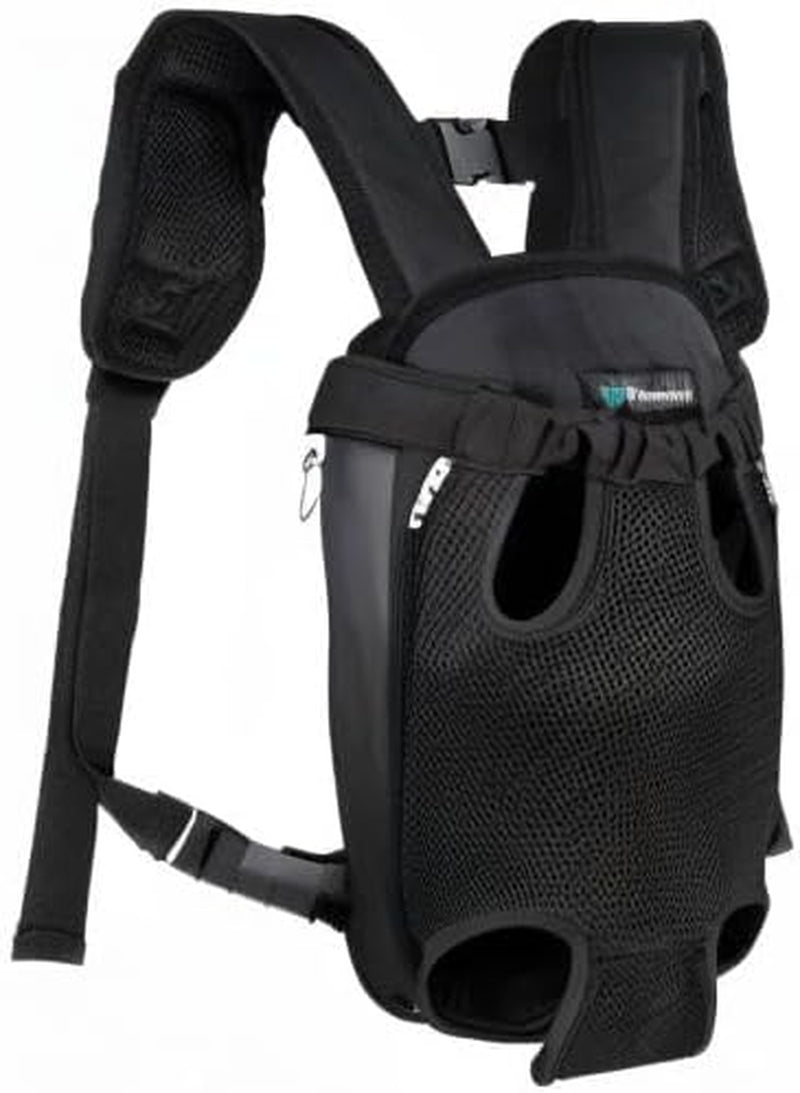 Cat Carrier Backpack – Adjustable Front Chest Carrier for Small Dogs & Cats (5–9 lbs), Ventilated Travel Sling for Hiking, Camping & Outdoor Adventures – Black